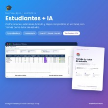 Pack Estudiantes: Plantilla Excel Estudiantes y Calculadora de Notas + tutor IA