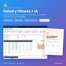 Pack Salud y Fitness: plantilla Excel de hábitos y entrenamiento + 4 asistentes IA