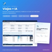 Pack Viajes: planificador de viajes en Excel + planificadora IA