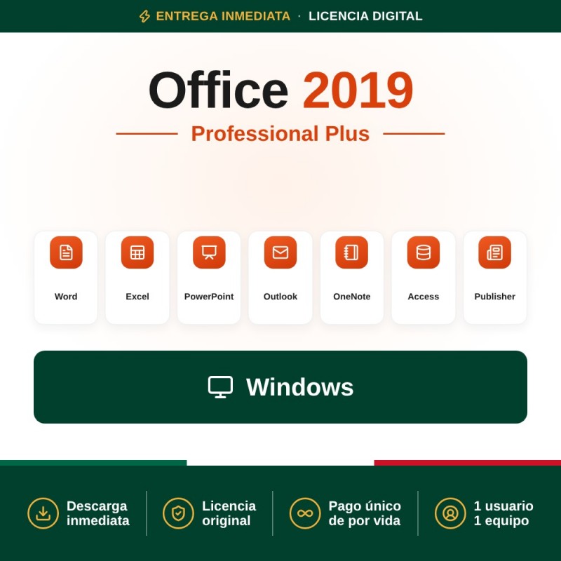 Office 2019 Professional Plus - Licencia Vitalicia