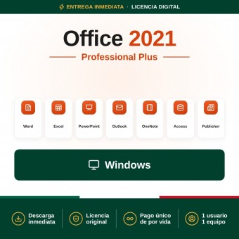 Office 2021 Professional Plus - Licencia Vitalicia