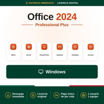 Office 2024 Professional Plus - Licencia de Por vida