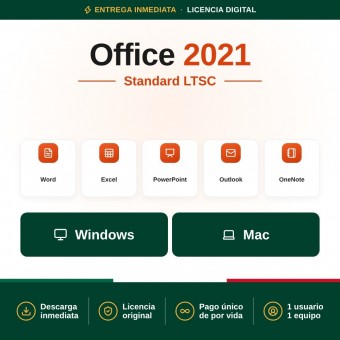 Office 2021 Standard LTSC - Licencia Vitalicia para Windows y MacOS