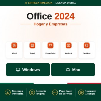 Licencia Office 2024 Hogar y Empresas
