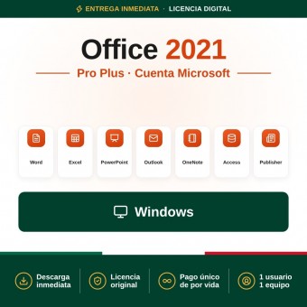 Office 2021 Professional Plus - (Se asocia a cuenta de Microsoft)