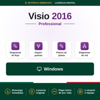Visio Professional 2016 para 1 Pc