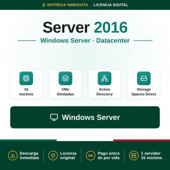 Windows Server 2016 Datacenter - 16 cores