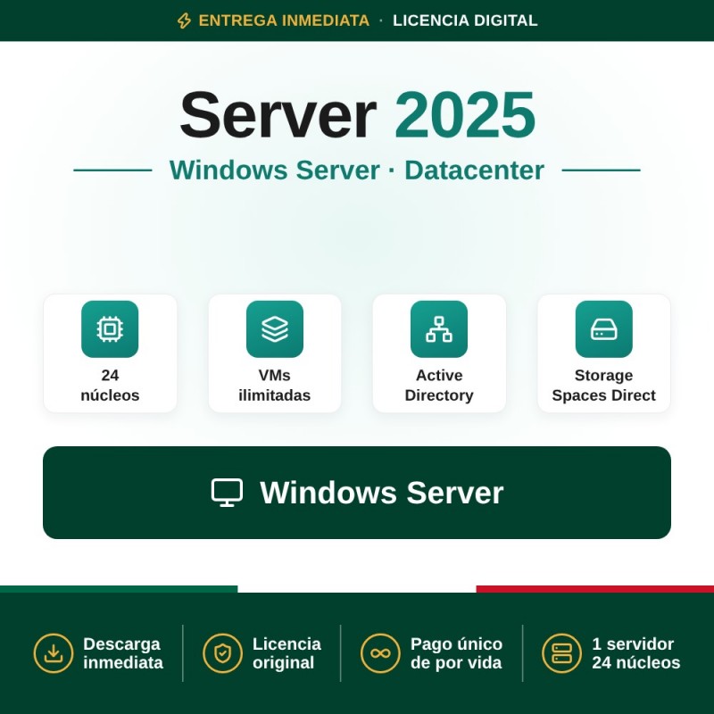Windows Server 2025 Datacenter - 24 cores