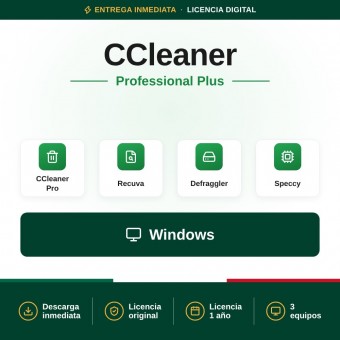 CCleaner Professional Plus - 1 año - 3 PCs