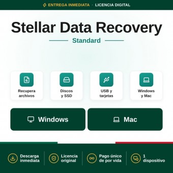 Stellar Data Recovery Standard Edition para Windows/MAC - 1 Dispositivo