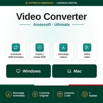 Aiseesoft Video Converter Ultimate - 1 Pc/Mac - 1 año