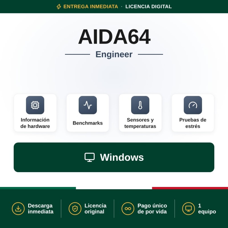 AIDA64 Engineer - 1 PC - Licencia de por vida
