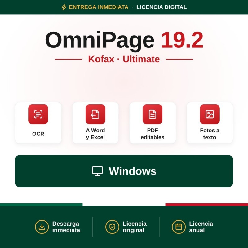 Kofax OmniPage 19.2 Ultimate para Windows