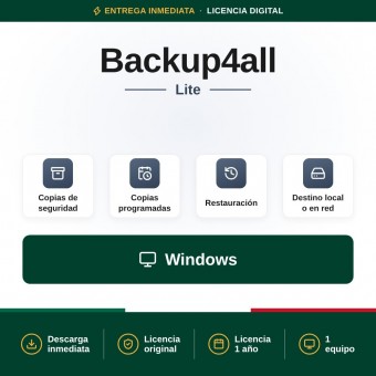 Backup4all Lite - 1 PC - 1 año