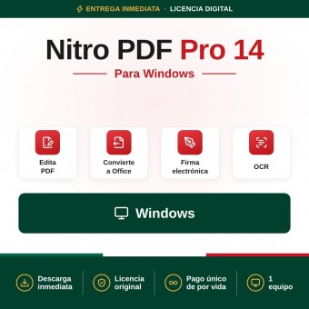 Nitro PDF Pro 14 para Windows - 1 PC - Licencia de por vida