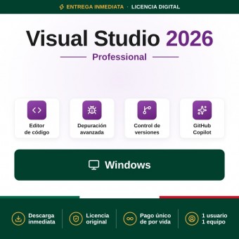 Visual Studio 2026 Professional - Licencia vitalicia