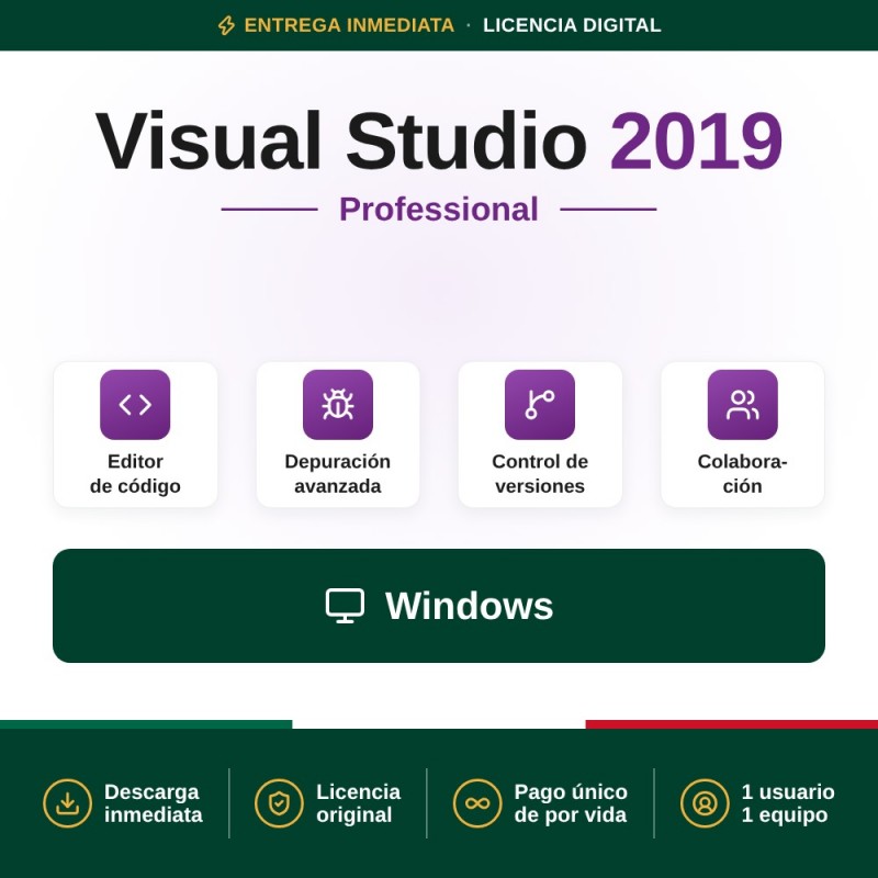 Visual Studio 2019 Professional - Licencia de por vida