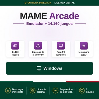 Emulador MAME + 14.160 juegos Arcade para PC